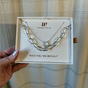 Elegant Silver Necklace Set